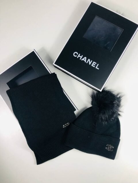 Chanel Hat & Scarf Set