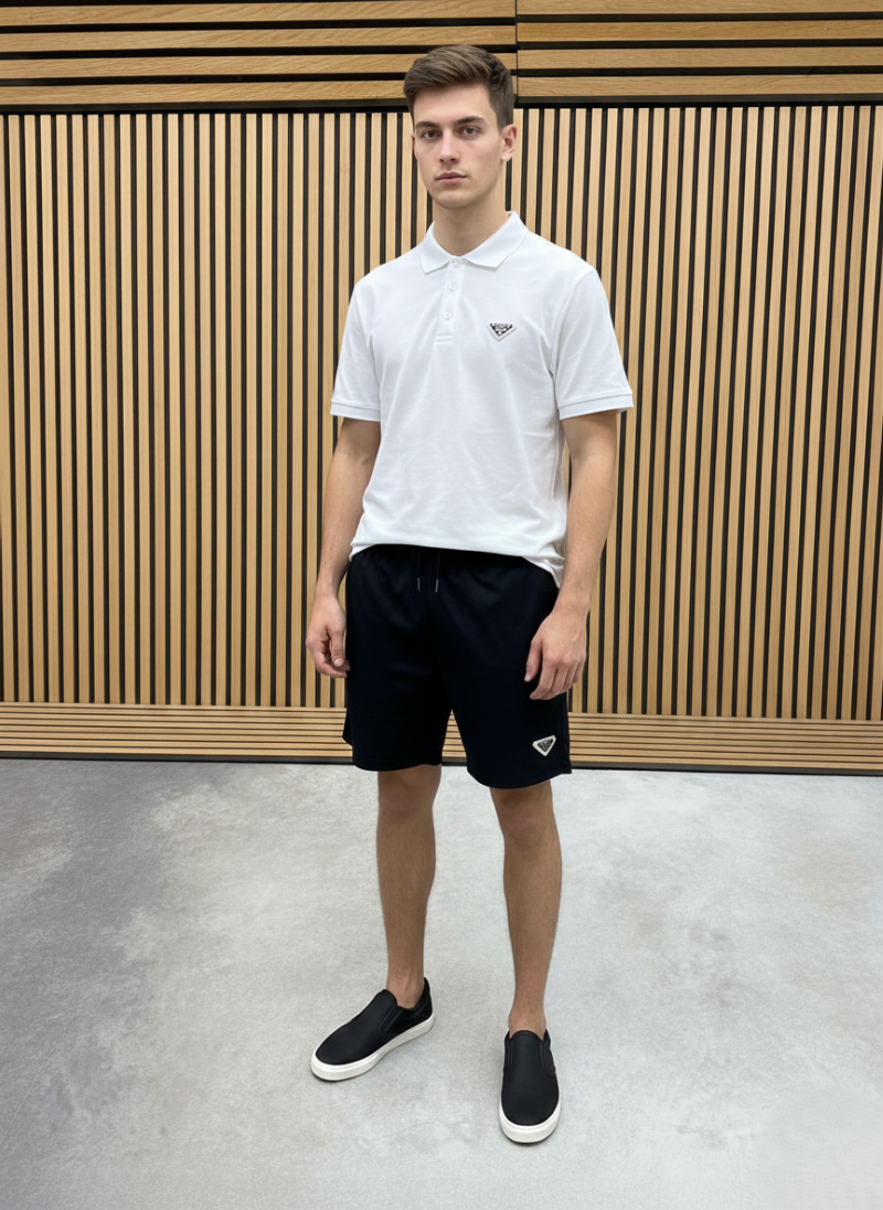 Prada Polo Swim Short Set