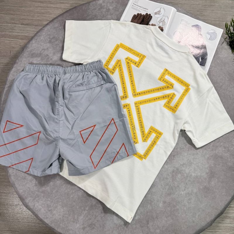 SUPER CLONE OFFWHITE SHORTS & T SHIRT SET - Image 6