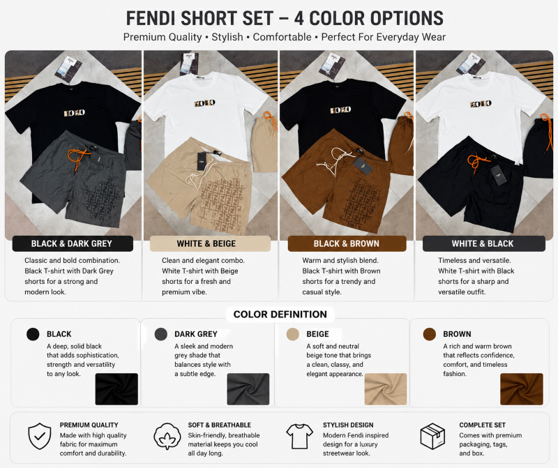 SUPER CLONE FENDI SHORT SETS