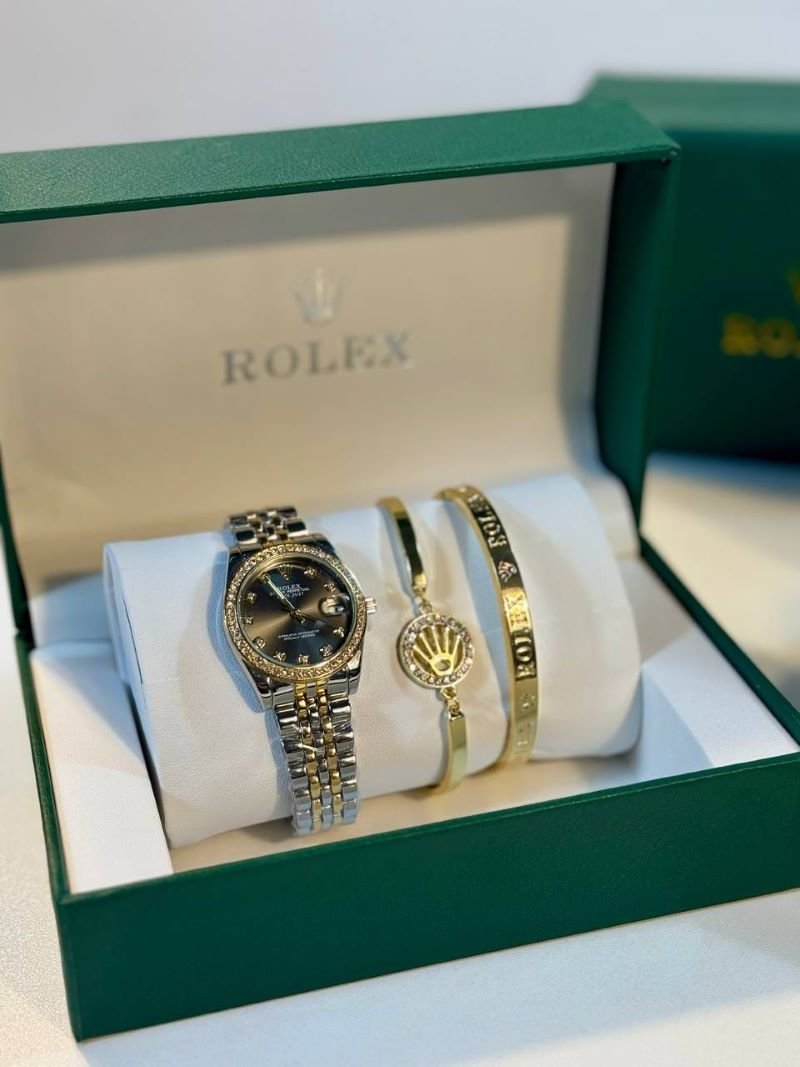 ROLEX WATCHES FOR LADIES WITH BANGLE AND BRACELET - Image 2