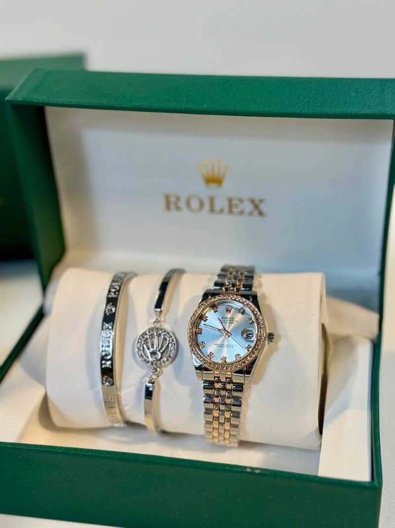 ROLEX WATCHES FOR LADIES WITH BANGLE AND BRACELET - Image 4