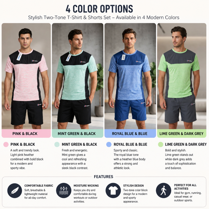 BERGHAUS SHORTS & TSHIRT SET EXTRA ZIP POCKETS