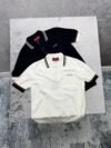 Gucci Striped Trim Fine-Knit Short-Sleeve Polo Shirt
