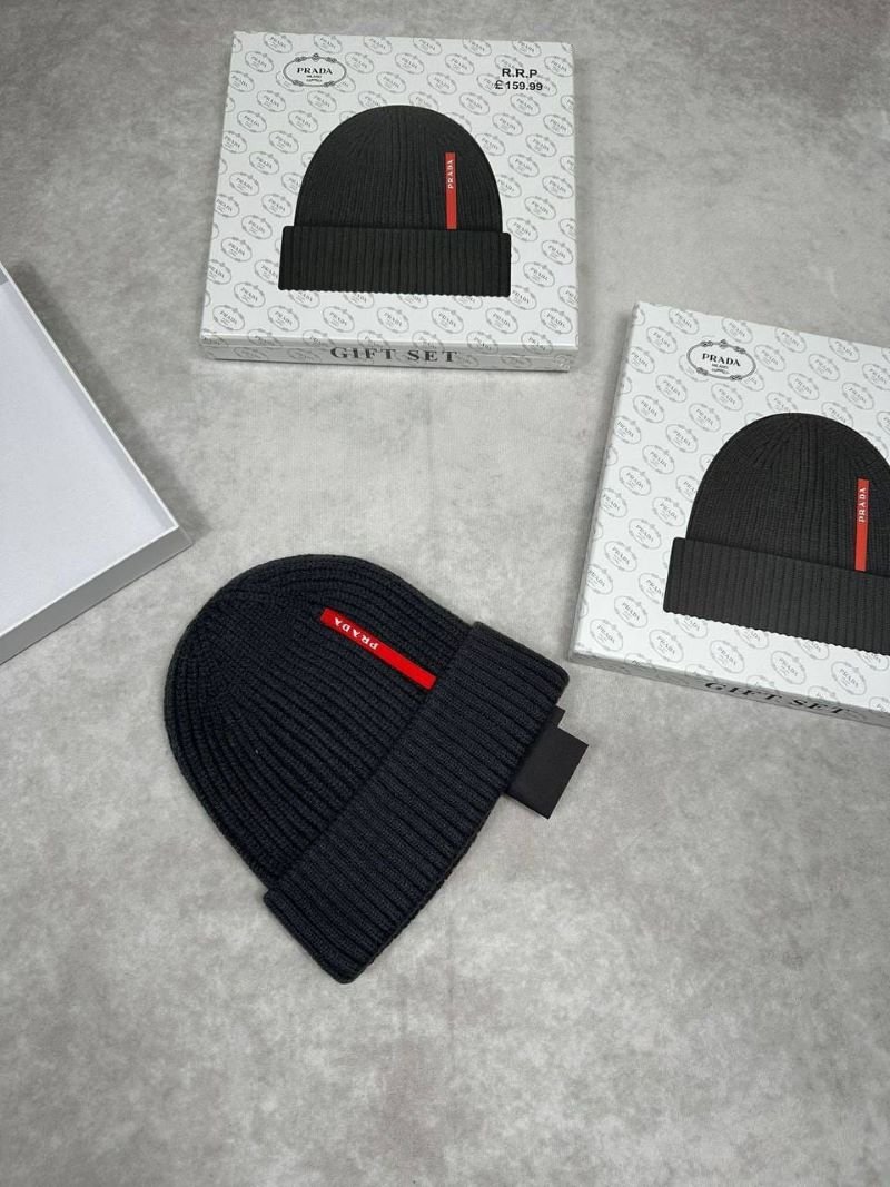 Luxury Designer Prada, Stone Island & Moncler Ribbed Knit Beanie Gift Box Collection - Image 2