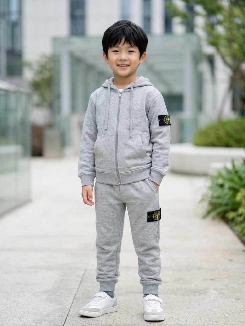 Kids Luxury & Outdoor Hooded Tracksuit Collection Stone Island & Montirex - Image 2