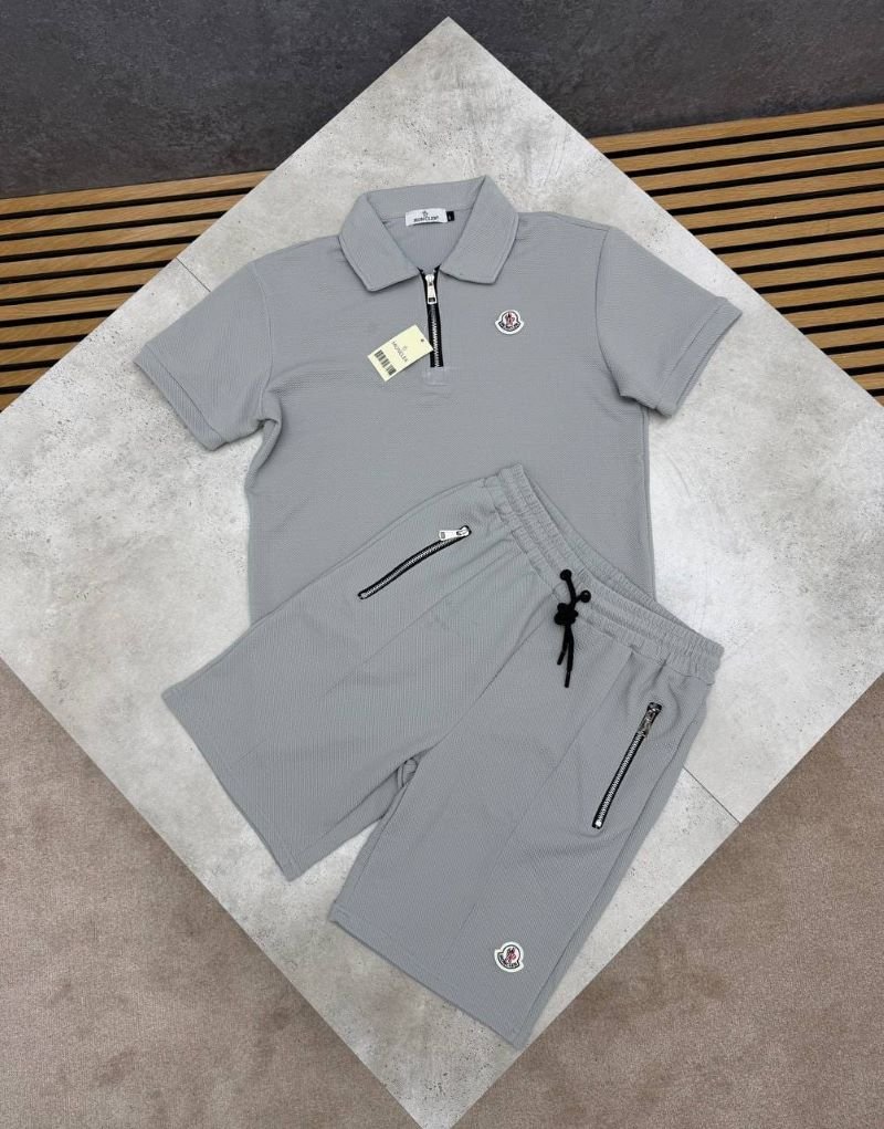 Men's Moncler Quarter-Zip Polo & Shorts Set - Image 2