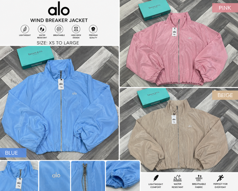 Alo Yoga Lightweight Full-Zip Bomber Jacket