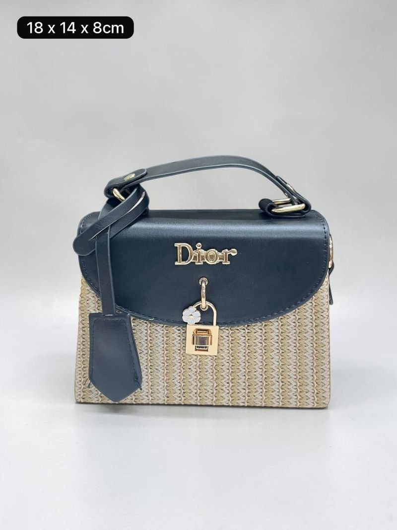 Mulberry Postman's Lock Messenger Bag / Dior Straw & Leather Mini Top-Handle Flap Bag /Prada Woven Straw & Leather Top-Handle Box Bag - Image 11
