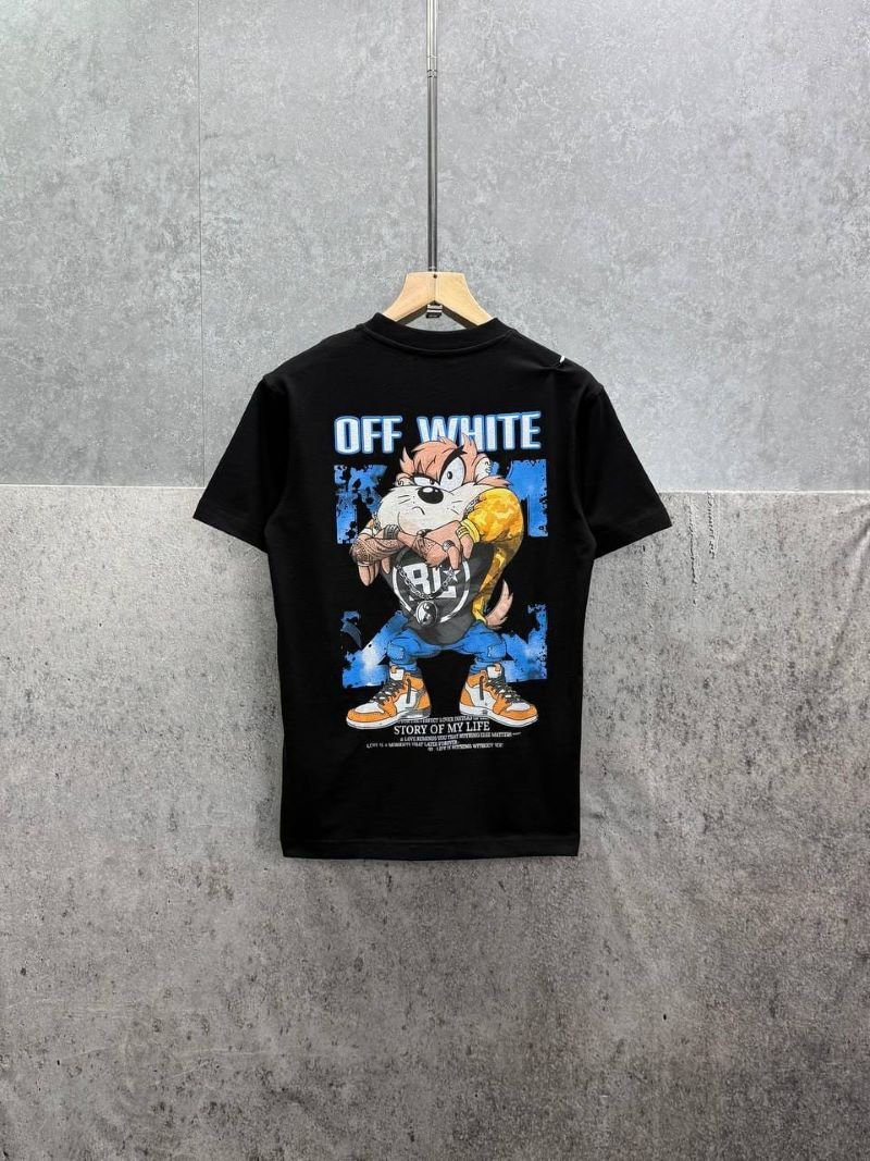 Off-White Textured Blue Arrows Graphic T-Shirt - Image 10