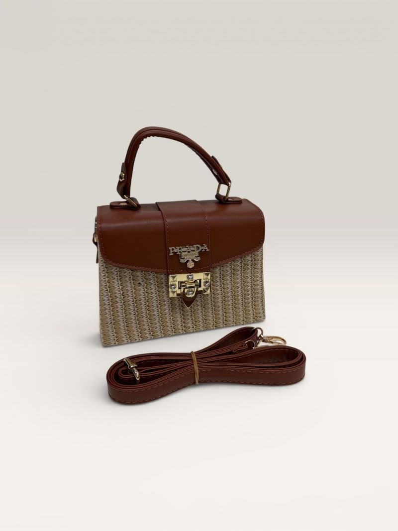 Mulberry Postman's Lock Messenger Bag / Dior Straw & Leather Mini Top-Handle Flap Bag /Prada Woven Straw & Leather Top-Handle Box Bag - Image 13