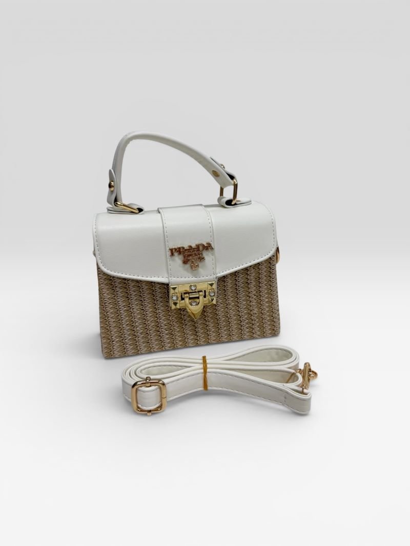 Mulberry Postman's Lock Messenger Bag / Dior Straw & Leather Mini Top-Handle Flap Bag /Prada Woven Straw & Leather Top-Handle Box Bag - Image 14
