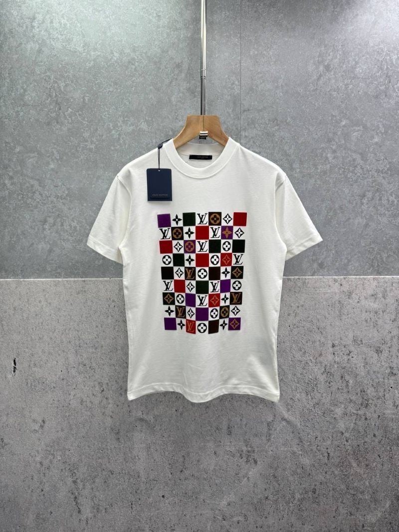 Louis Vuitton Inspired Multicolor Monogram Patchwork T-Shirt - Image 3