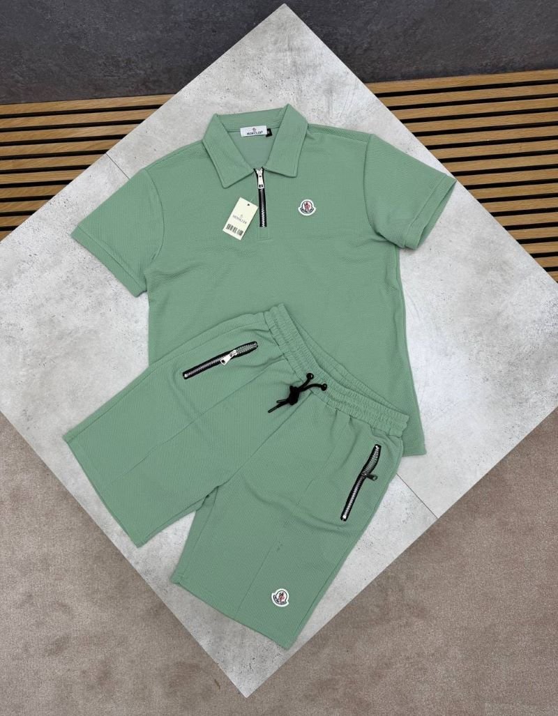 Men's Moncler Quarter-Zip Polo & Shorts Set - Image 3