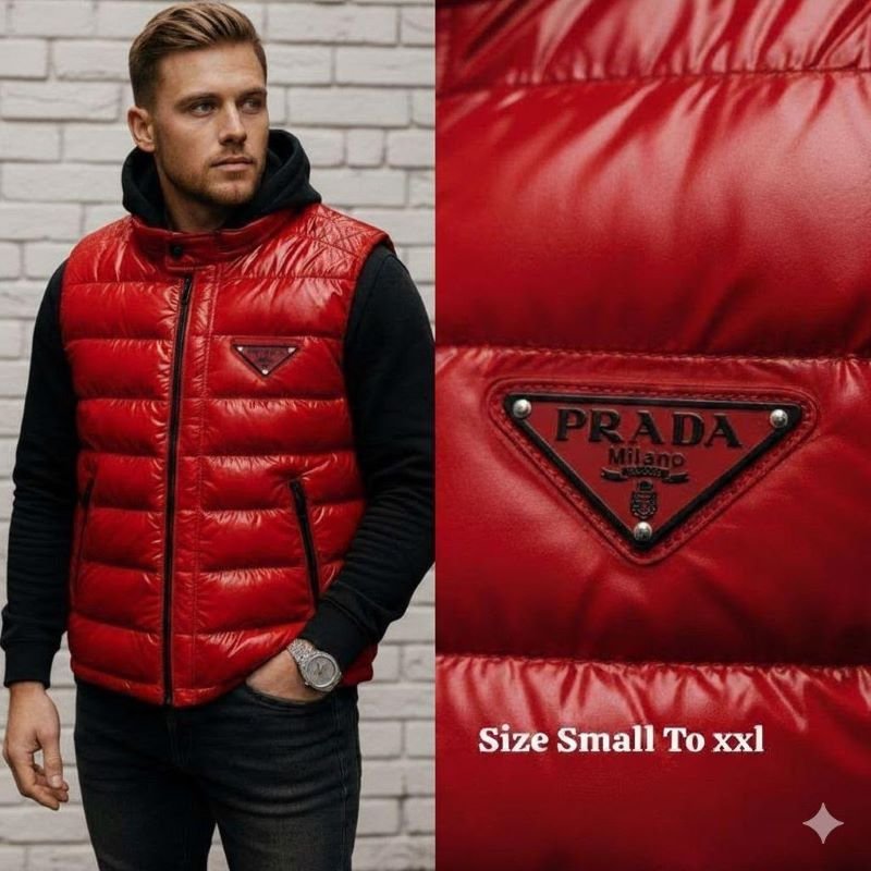 Prada Glossy Down Gilet Vest - Image 3