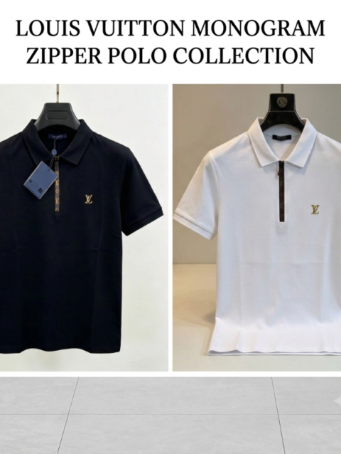 Louis Vuitton Monogram Zipper Polo Shirts