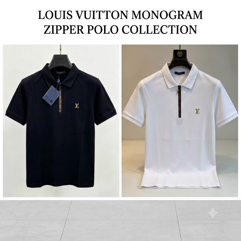 Louis Vuitton Monogram Zipper Polo Shirts