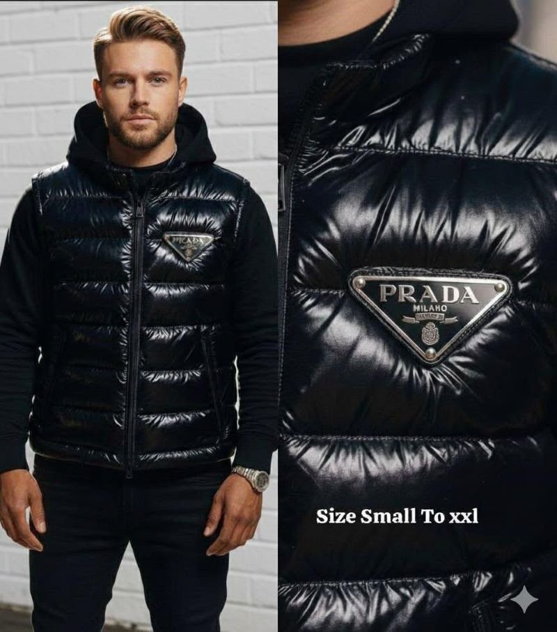 Prada Glossy Down Gilet Vest - Image 4
