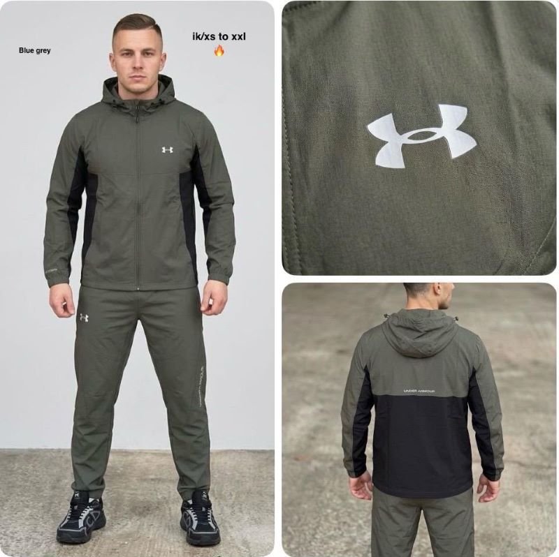 Men's Under Armour Windbreaker Tracksuit Set & Berghaus Men's Crewneck Fleece Tracksuit Set - Image 4