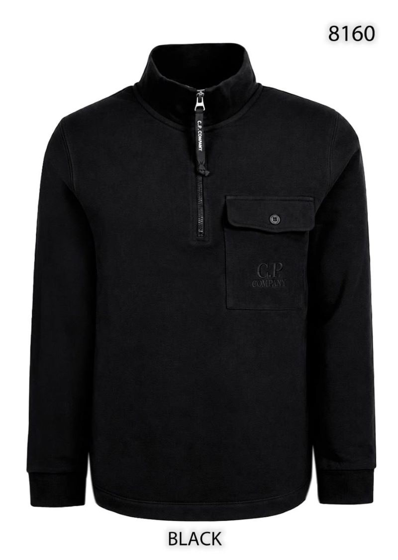 C.P. Company Style Men's Quarter-Zip Fleece Sweatshirt - Image 3