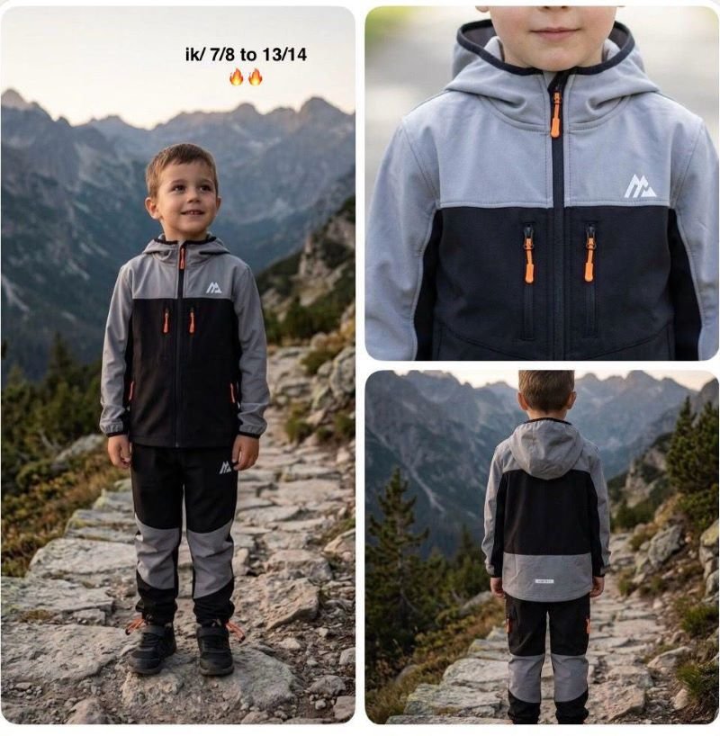 Kids Luxury & Outdoor Hooded Tracksuit Collection Stone Island & Montirex - Image 5