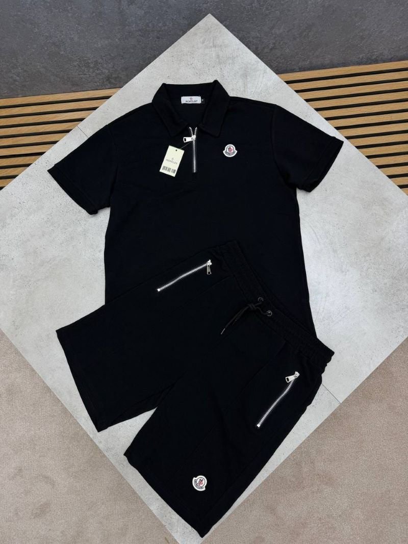Men's Moncler Quarter-Zip Polo & Shorts Set - Image 5