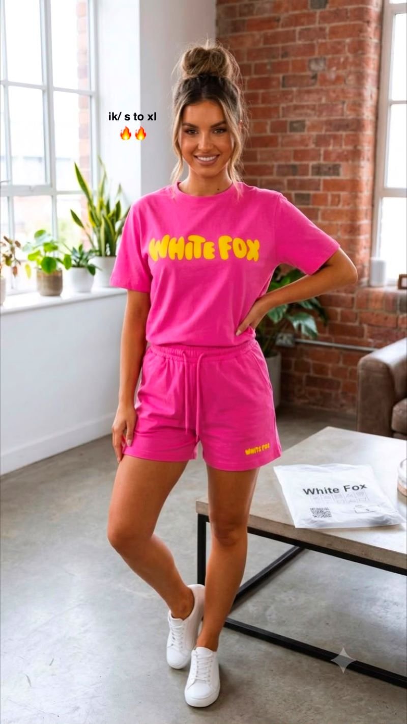 White Fox Two-Piece Shorts & T-Shirt Set - Image 5
