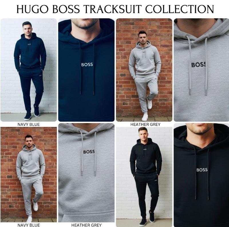 BOSS Men's Fleece Hoodie Tracksuit Set