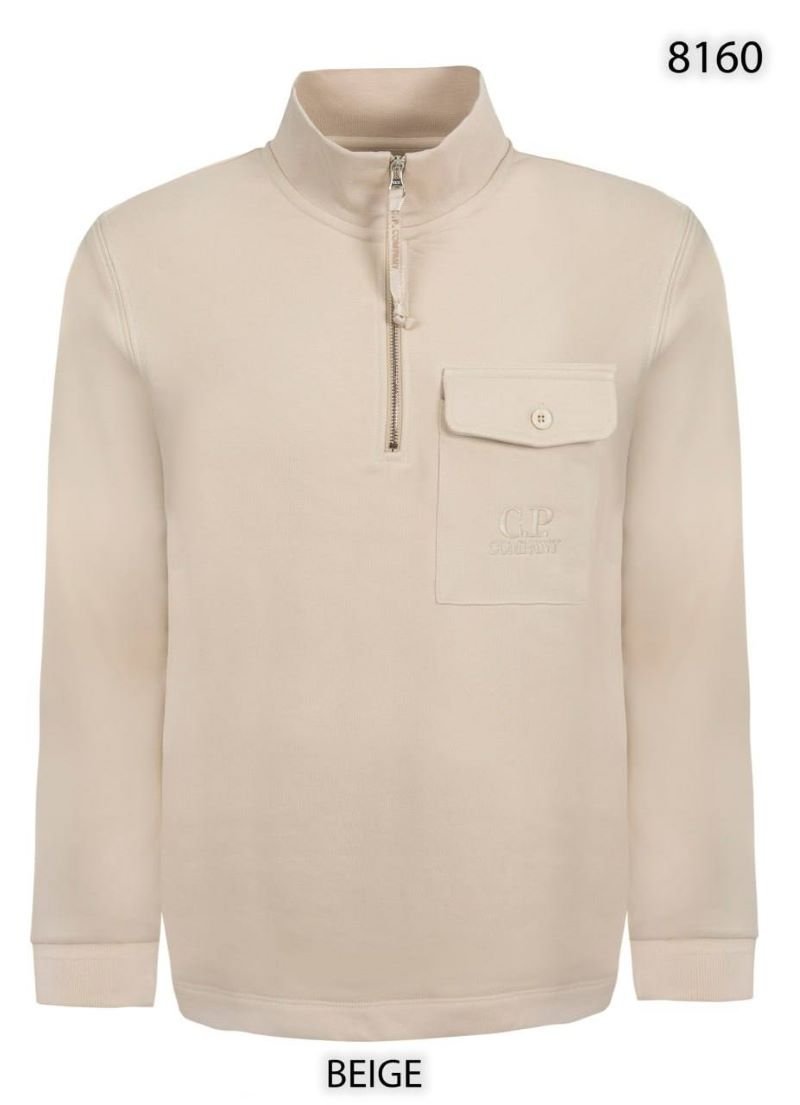 C.P. Company Style Men's Quarter-Zip Fleece Sweatshirt - Image 4