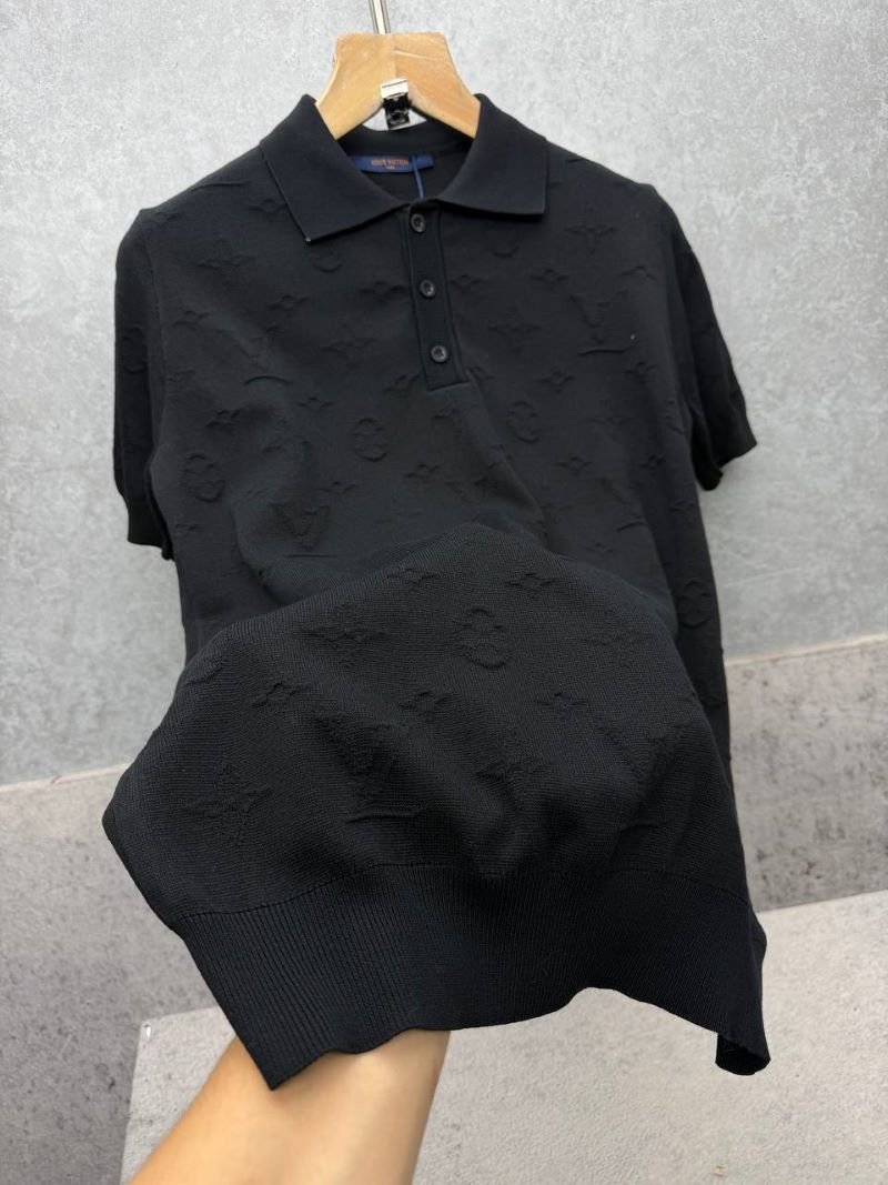 Louis Vuitton Embossed Monogram Knit Short-Sleeve Polo Shirt - Image 5