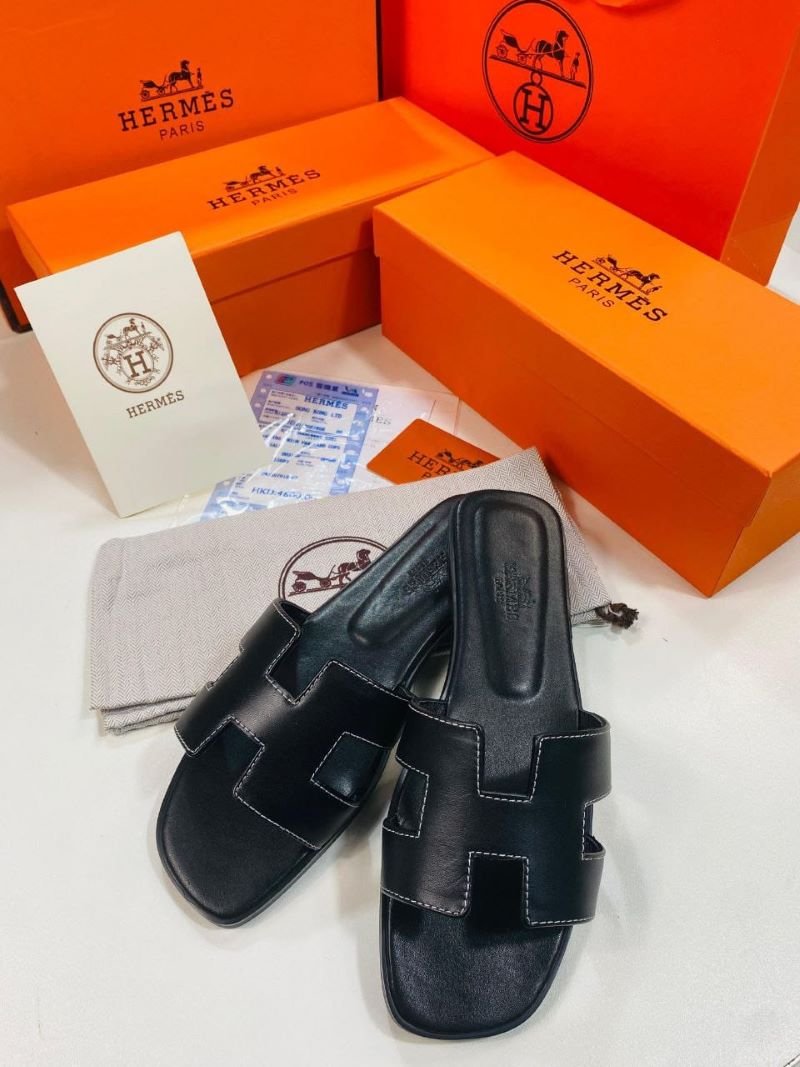 Hermès Chypre Leather Sandals - Image 5