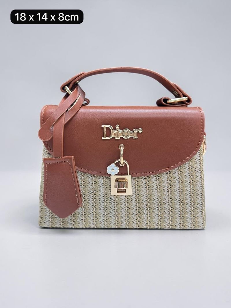 Mulberry Postman's Lock Messenger Bag / Dior Straw & Leather Mini Top-Handle Flap Bag /Prada Woven Straw & Leather Top-Handle Box Bag - Image 7