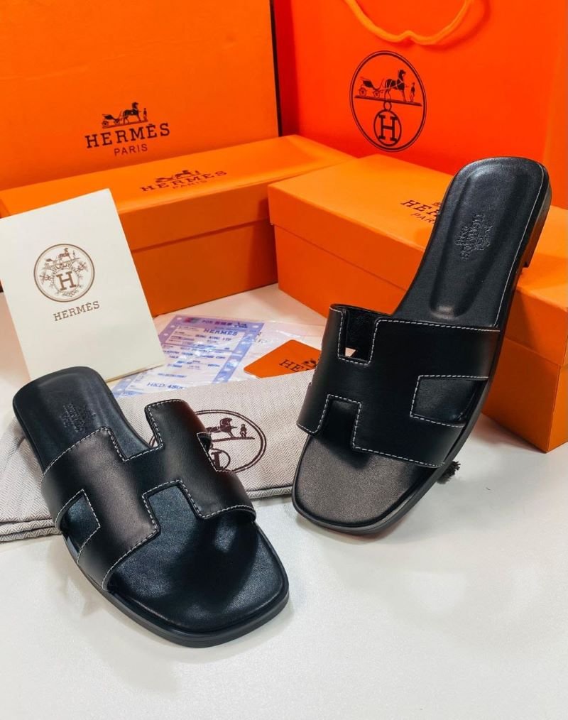 Hermès Chypre Leather Sandals - Image 6
