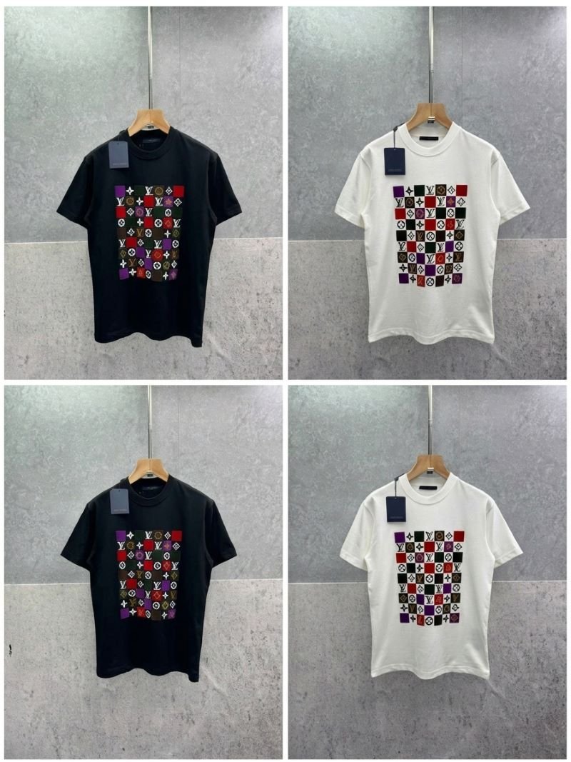 Louis Vuitton Inspired Multicolor Monogram Patchwork T-Shirt