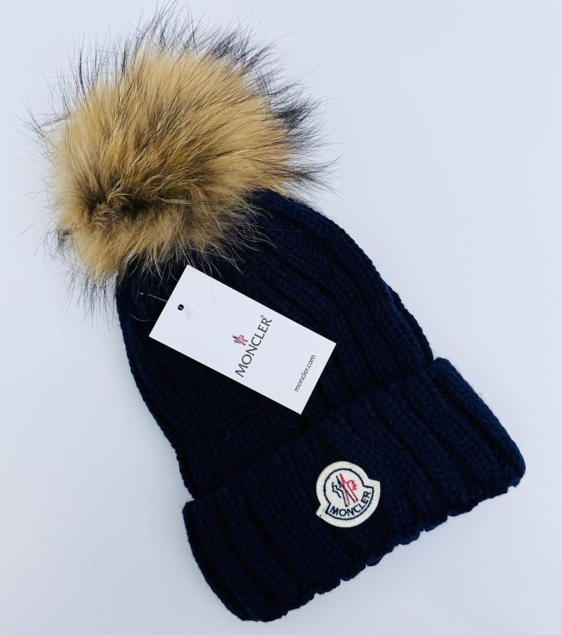Moncler Faux-Fur Pom-Pom Ribbed Beanie/Hats - Image 8