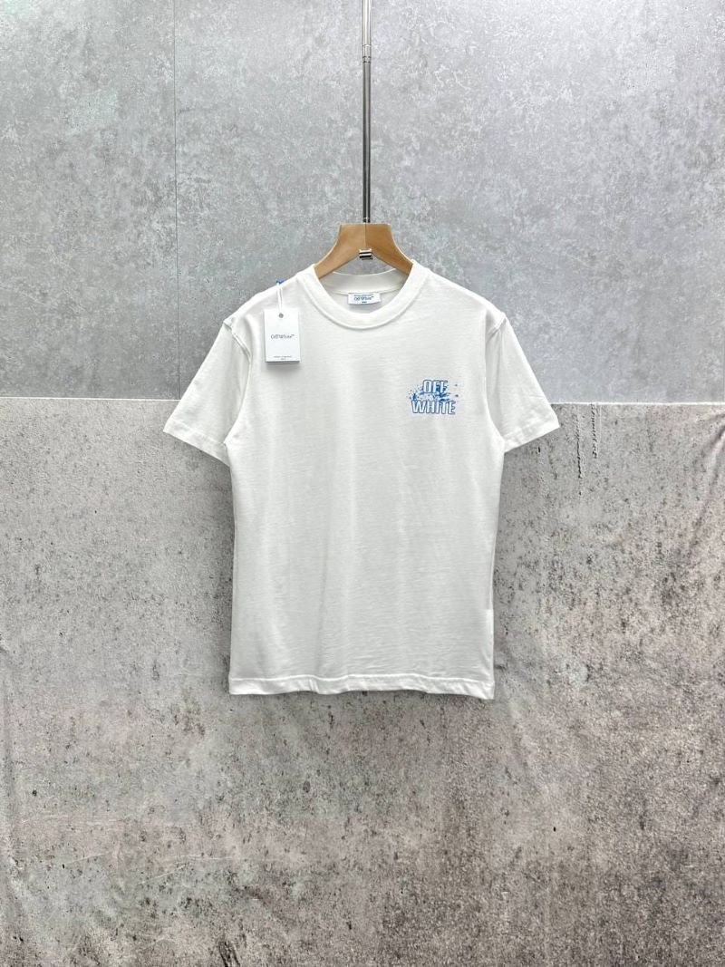 Off-White Textured Blue Arrows Graphic T-Shirt - Image 8