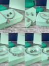 Tiffany & Co. Inspired Luxury Silver Jewelry Set Collection (Bracelet, Bangle & Earring Matching Sets)