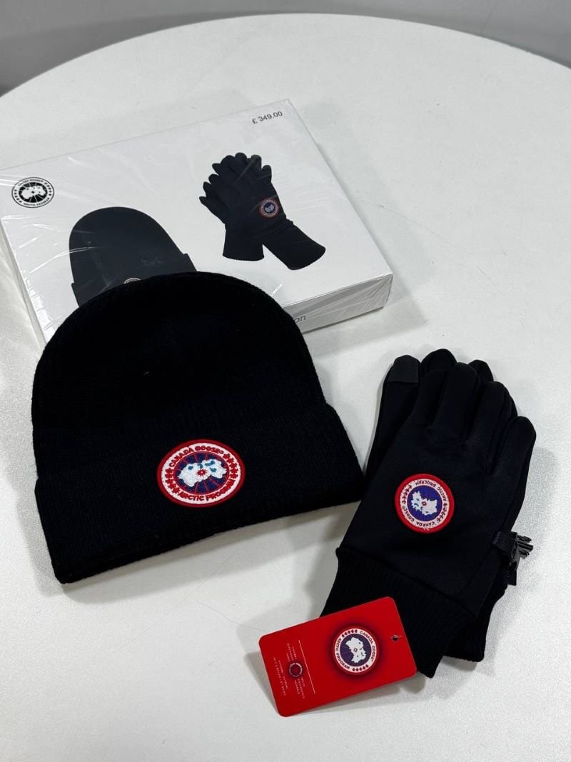 Canada Goose Arctic Program Winter Beanie and Gloves Set - Luxury Cold-Weather Accessory Combo