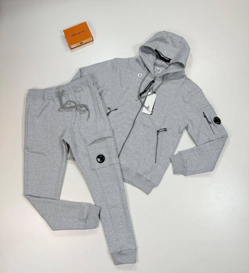 C.P. Company Goggle Lens Hooded Tracksuit Set - Men's Full-Zip Jacket and Cargo Joggers