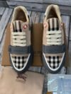 Burberry Vintage Check & Leather Mixed-Media Designer Sneakers