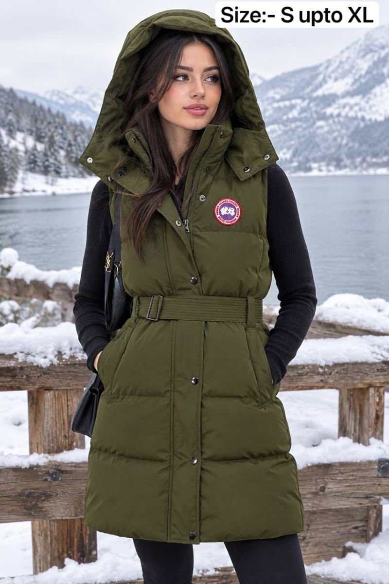 Canada Goose Women's Arctic Program Puffer Body Warmer - Long Hooded Down Vest