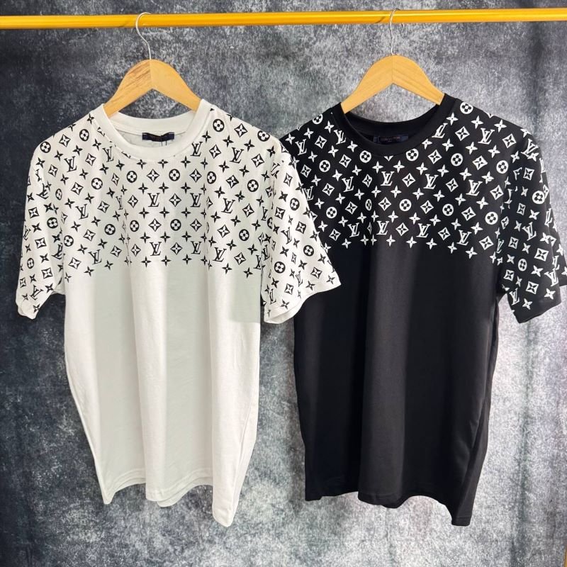 Louis Vuitton Monogram Gradient Yoke Designer T-Shirt Collection - Luxury Cotton Tee