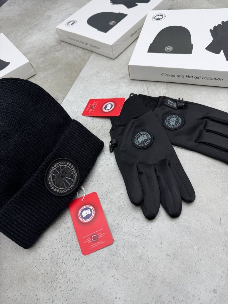 Luxury Winter Beanie and Gloves Gift Set Collection Canada Goose, Moncler & CP - Image 2