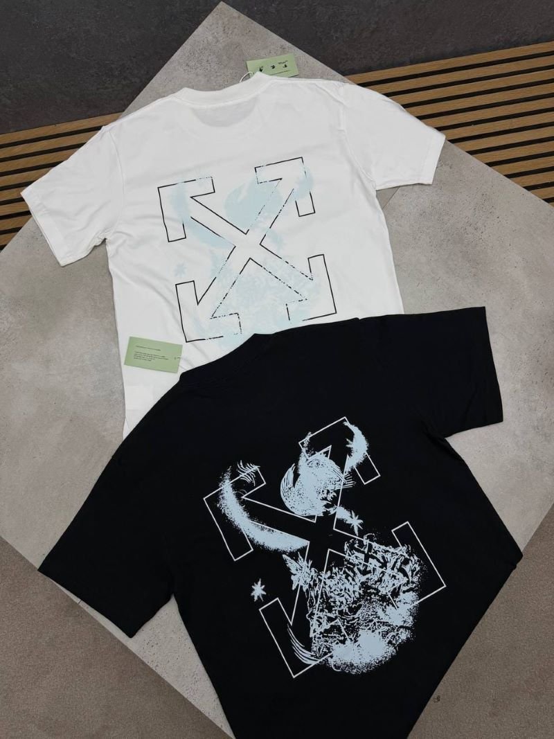 Off-White Graphic Print Short-Sleeve Cotton T-Shirt