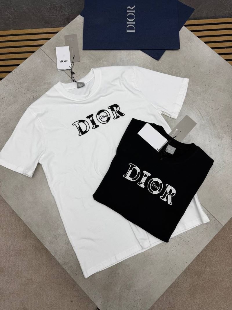Dior Classic Logo Print Short-Sleeve Cotton T-Shirt