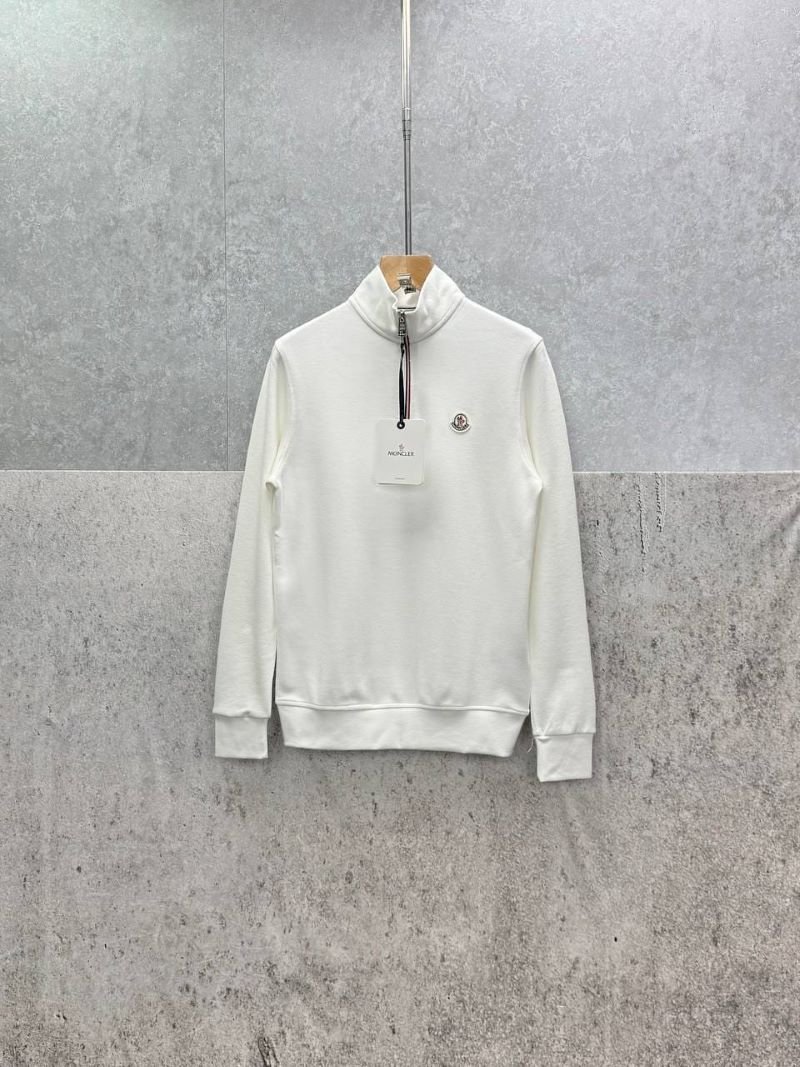 Moncler Logo Badge Quarter-Zip Cotton Sweatshirt - Image 2