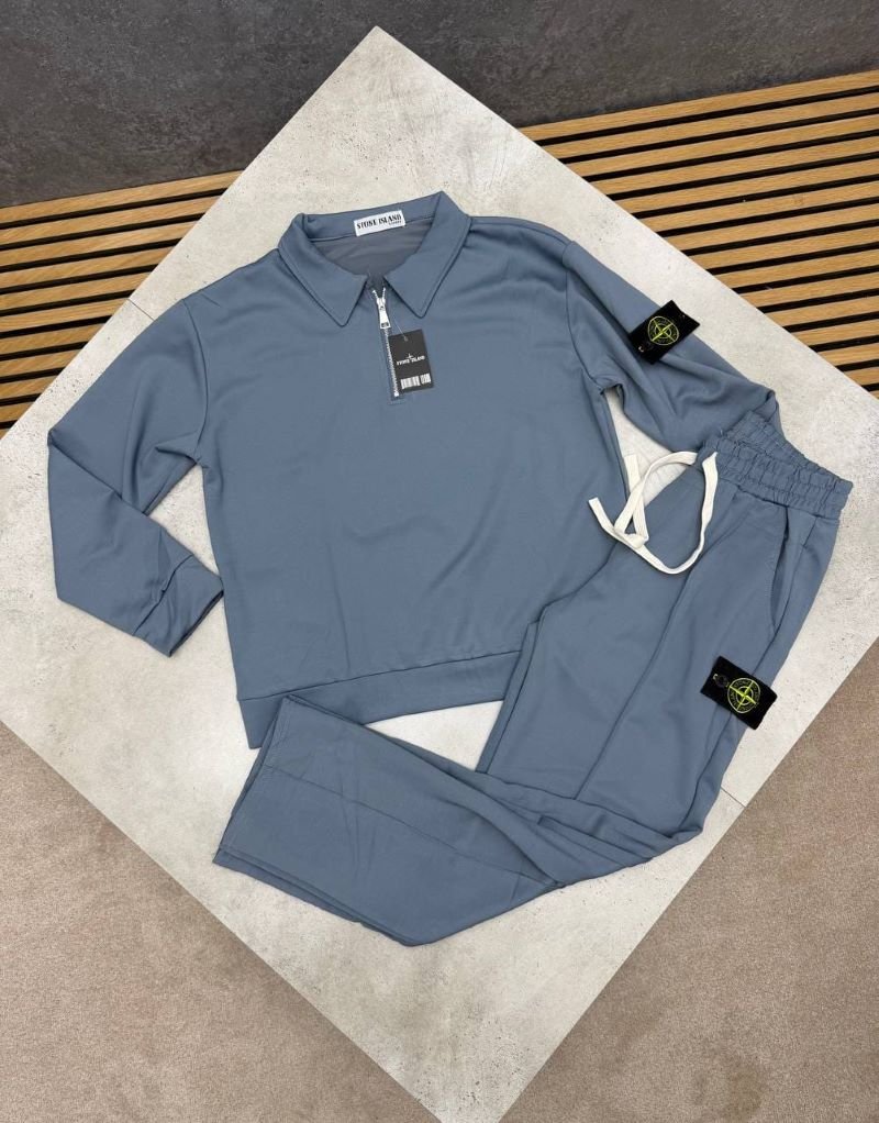 Stone Island Men's Quarter-Zip Polo Tracksuit Set (Jacket & Matching Joggers) - Image 2