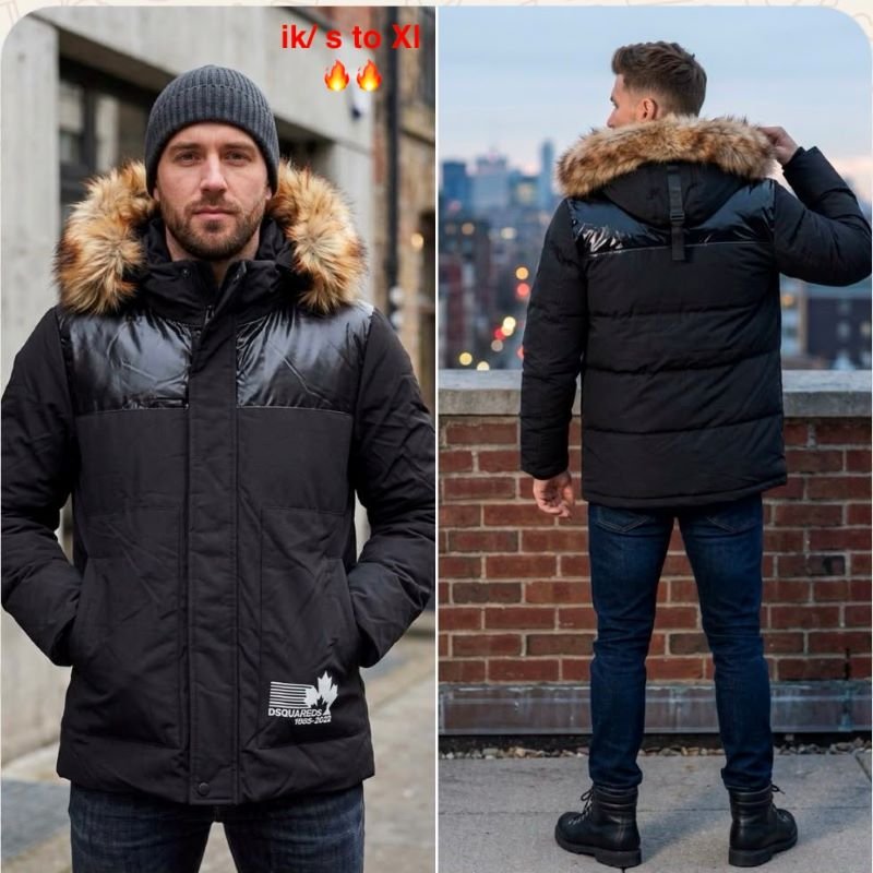 DSQUARED2 Men's Fur-Trimmed Hooded Down Parka Jacket - Image 2