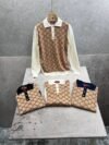 Gucci Men's GG Monogram Jacquard Long-Sleeve Knit Polo Shirt
