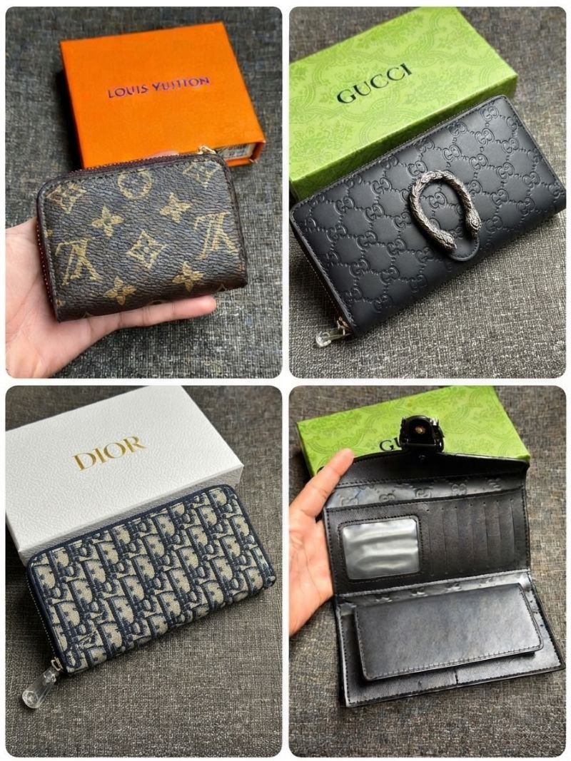 Luxury Designer Wallet Collection Bundle – Louis Vuitton, Gucci & Christian Dior Assorted Sets
